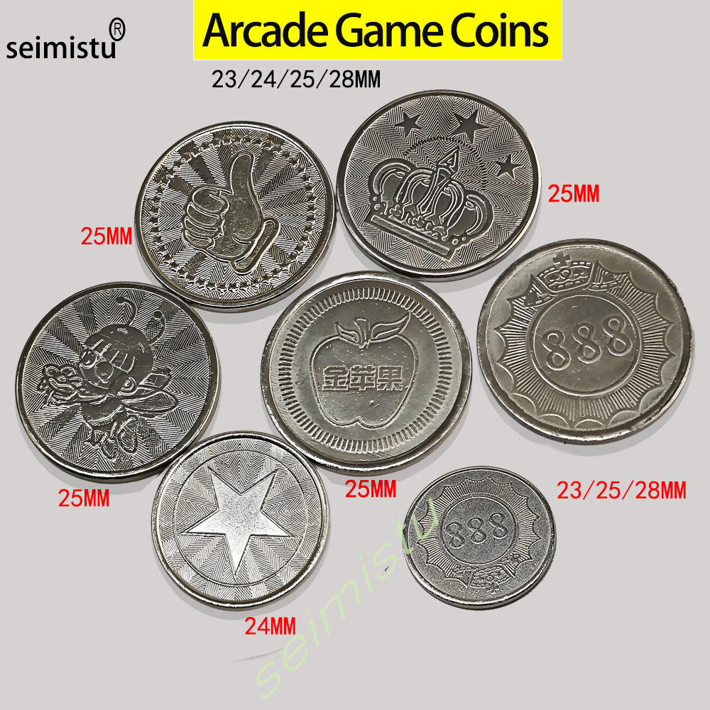 Arcade Vending Machines - 100 adet Paslanmaz Çelik 23/24/25mm Jetonlar